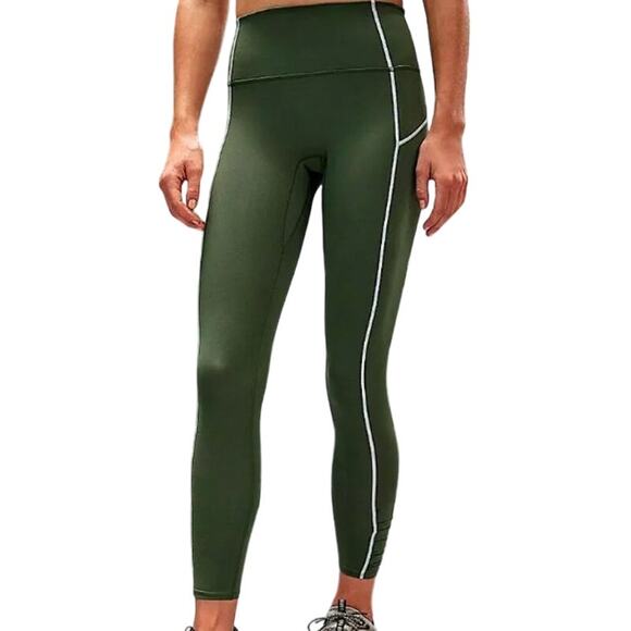 Free People Movement You're A Peach Legging Ankle High Rise Reflective Green XS - Picture 1 of 6